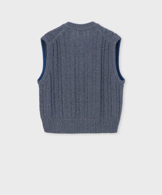 Paul Smith グリッター ニット ベスト グレイッシュブルー