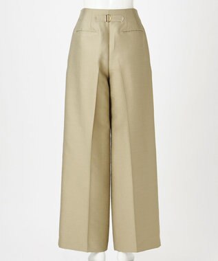 23区 【GOLD LABEL】ウールダブルクロス フロントボタン ワイドパンツ モスグリーン