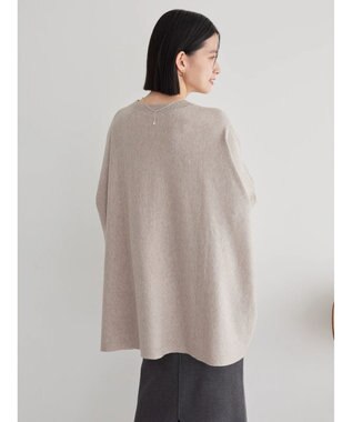 AMERICAN HOLIC バイパチポンチョライクＢＩＧニットチュニック Gray Beige