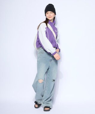 OP／FILA 【Kappa】ショート丈 ナイロントラックジャケット パープル