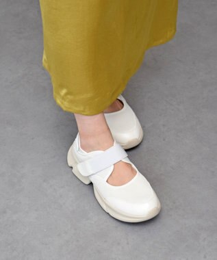 Bridget Birkin 【PARADIS COULEUR】ボリュームソールストラップスニーカー ホワイトコンビ