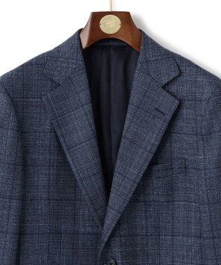 J.PRESS MEN 【KING SIZE】【ソフトタッチツイスト】ミスティックチェック ジャケット ダルブルー系4