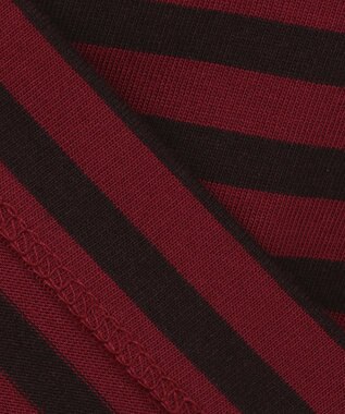 自由区 【洗える/セットアイテム】マルチWAYコンビ ニットポンチョ×プルオーバー ブラウン系ボーダー