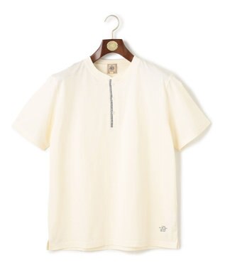 J.PRESS MEN シルケット天竺ヘンリーネック Tシャツ アイボリー系