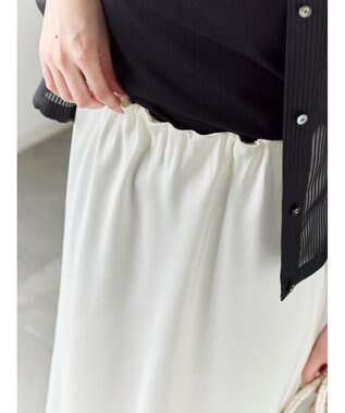 Te chichi バイアスサテンスカート オフホワイト