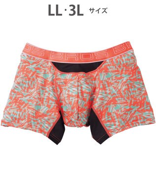 WACOAL MEN ボクサーパンツ 風が通ってムレ軽減。 ダブルエアスルータイプ 吸汗速乾 前閉じ GT3910 /ブロス バイ ワコールメン オレンジ