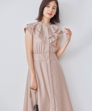 組曲 【WEB限定】シアーボイル ラッフルワンピース ラテベージュ系