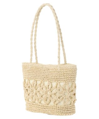 earth music&ecology フラワーペーパートート Natural