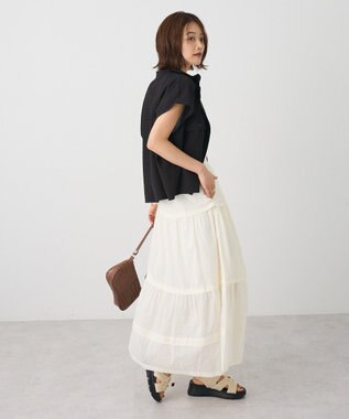 CRAFT STANDARD BOUTIQUE インド綿ドット刺繍スカート Ivory