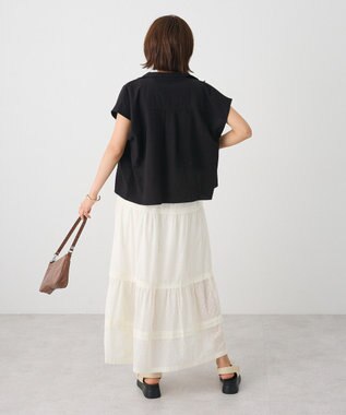 CRAFT STANDARD BOUTIQUE インド綿ドット刺繍スカート Ivory