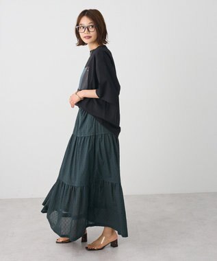 CRAFT STANDARD BOUTIQUE インド綿ドット刺繍スカート Green