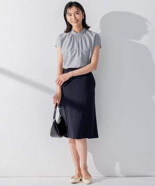 23区 PELLICO セミスクエアトゥ バックル パンプス ライトイエロー系