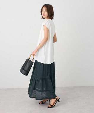 CRAFT STANDARD BOUTIQUE インド綿ドット刺繍スカート Green