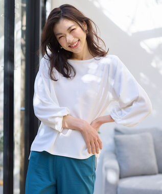 ANY L 【洗濯機可】ジャガード袖ねじりプルオーバー オフ