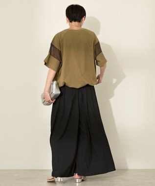 AMERICAN HOLIC (選べる丈２サイズ)接触冷感ギャザースカーチョ【WEB限定カラー有り】 Black