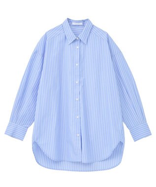 Green Parks イージーケアアソートシャツチュニック Sax