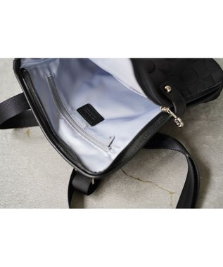 MIYABIYA 【撥水加工】La quoh with kirakaracho 南蛮七宝エンボスボンディング B5ショルダー 玄(ブラック)