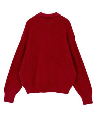 AMERICAN HOLIC 【PIZZA PLANET】衿付きニットプルオーバー Red