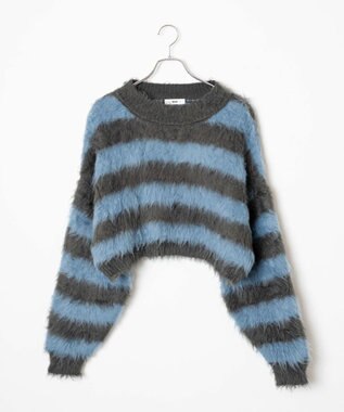 WEGO ファータッチボーダーショートプルオーバー サックス