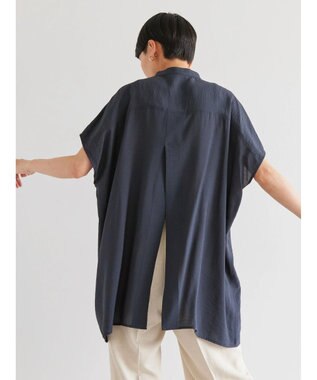 AMERICAN HOLIC ブザムフレンチスリーブバックオープンチュニック Navy