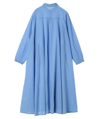 CRAFT STANDARD BOUTIQUE インド綿Ａラインシャツワンピース Sax