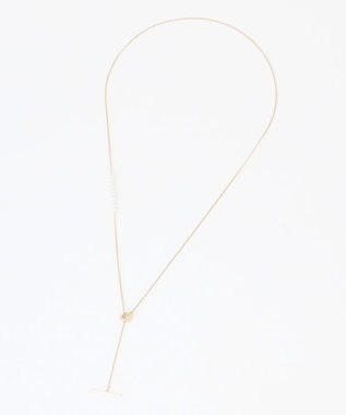 ANY パールラリエットネックレス ライトゴールド