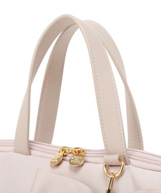 Maison de FLEUR リボンチャーム付きPCケース Grayish Pink