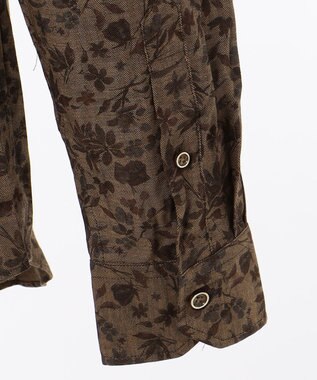 JOSEPH ABBOUD 【キングサイズ】JC花柄プリント　シャツ ダークブラウン系6