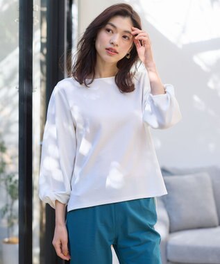 ANY L 【洗濯機可】ジャガード袖ねじりプルオーバー オフ