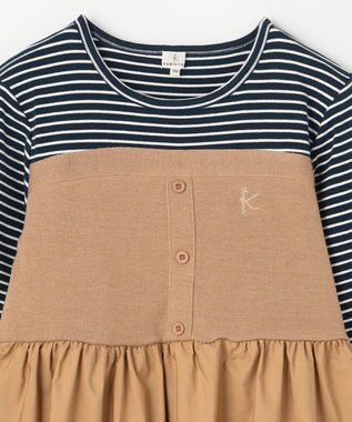 組曲 KIDS 【150-160㎝】ビスチェドッキング Tシャツ ベージュ