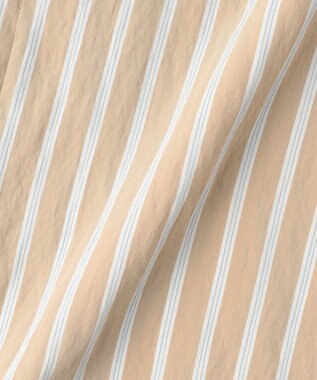 自由区 ビスコースナイロンドビーストライプ ワンピース ベージュ系