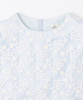 組曲 KIDS 【150-160㎝】ブルーミングフラワー ドレス サックスブルー