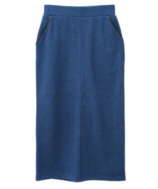 Green Parks 柄圧縮ポンチＩラインスカート Blue