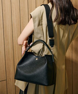 TOPKAPI 【Breath TOPKAPI】SCOTCH GRAIN スコッチグレイン ワンハンドル ショルダー付き ハンドバッグ ブラック