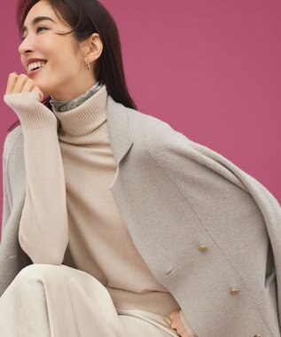 23区 【見上愛さん着用/Oggi掲載】カシミヤブレンド ニット ジャケット ベージュ系