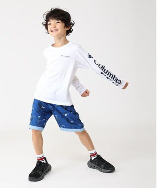 Columbia Columbia/ 【KIDS】ターミナルタックルロングスリーブTシャツ /コロンビア White、 Collegiate Navy Logo
