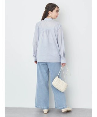 earth music&ecology ピンタックレースブラウス Sax