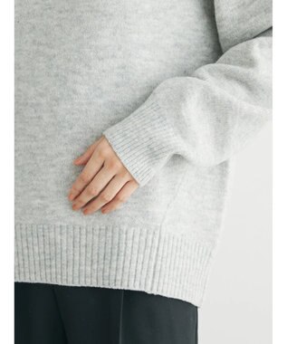 Green Parks ｆｕｗａっとメランジ前後差ニットプルオーバー Light Gray