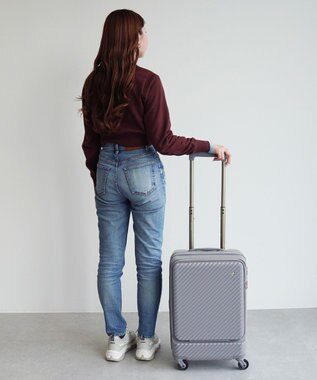 ACE BAGS & LUGGAGE Jewelna Rose HaNT ×Jewelna Rose コラボ スーツケース 機内持ち込み フロントオープン 34L 06820 ジュエルナローズ ラベンダーグレー