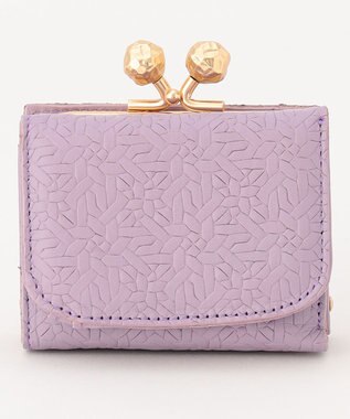 UNBILLION perche 抗菌レザー型押し外がまミニウォレット