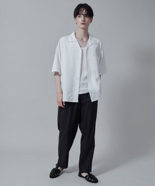 WEGO 【ユニセックス着用アイテム/手洗い可/SETUP可/ウエストゴム】リネンレーヨンイージーパンツ ダークグレー