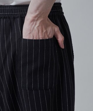 WEGO 【ユニセックス着用アイテム/手洗い可/SETUP可/ウエストゴム】リネンレーヨンイージーパンツ ダークグレー