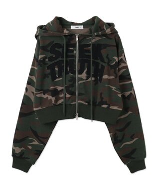 WEGO ロゴZIPショートパーカー 柄1