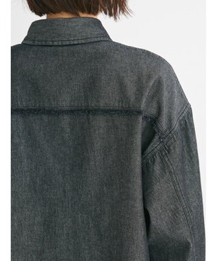 Green Parks ・ＳＵＧＡＲ　ＳＰＯＯＮ　クロップドデニムシャツ Black