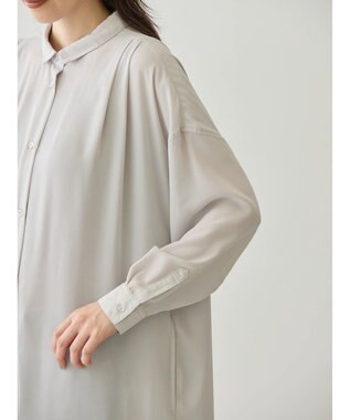 AMERICAN HOLIC ジョーゼットバックプリーツワンピース Light Gray