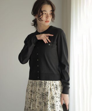 組曲 S 【ご好評につき追加販売 / 新色追加】ラメアンサンブル ニット ブラック系