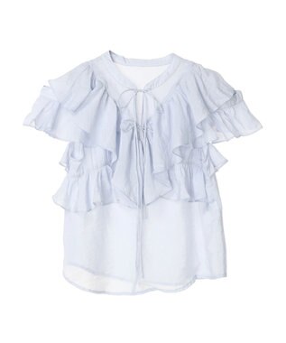 earth music&ecology ２ＷＡＹフリルブラウス Sax