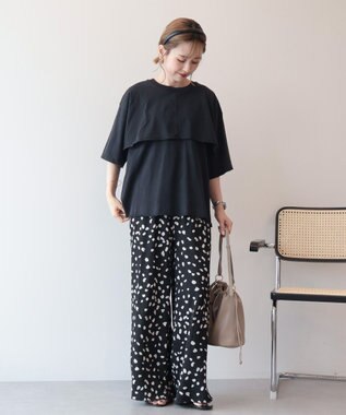 AMERICAN HOLIC レイヤード風加工Ｔシャツ Black