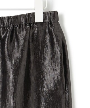 ICB 【洗える】 ブライトカールマイヤー ワイドストレートパンツ チャコールグレー系