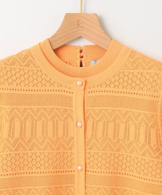 組曲 【2SET・WEB限定】編地ニット ツインセット ライトオレンジ系
